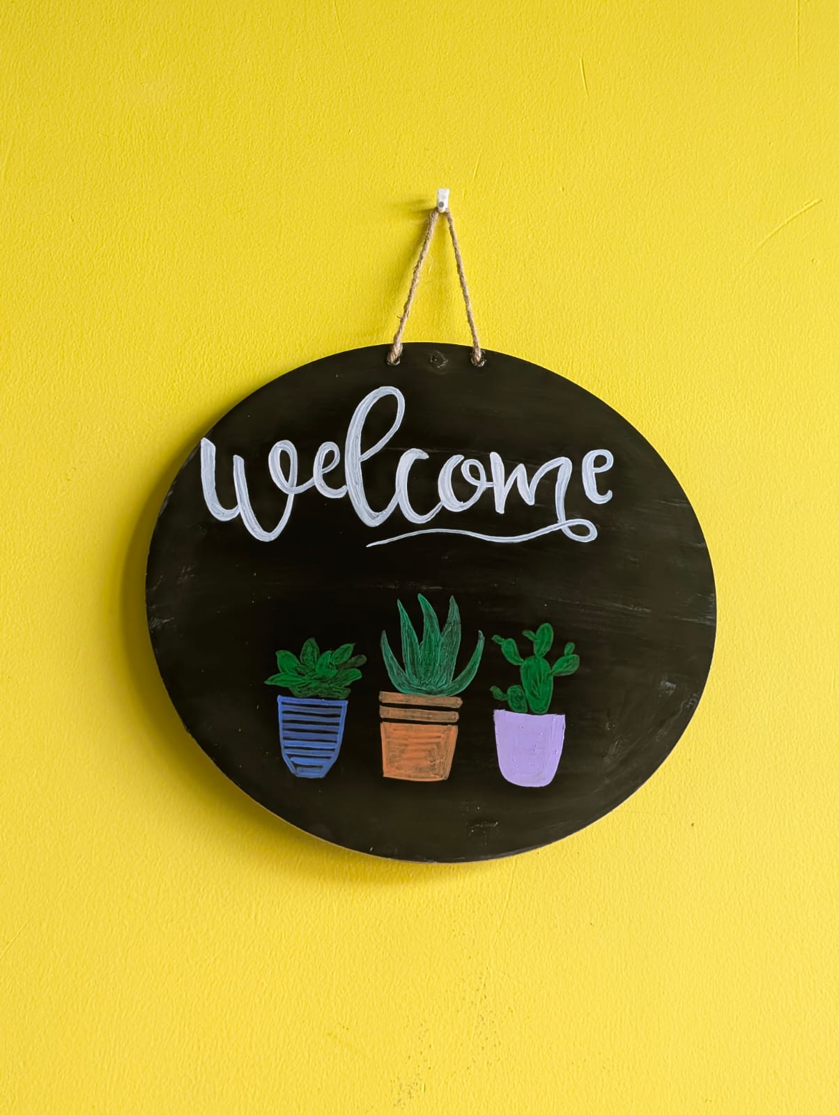 "Welcome" Planter Plate