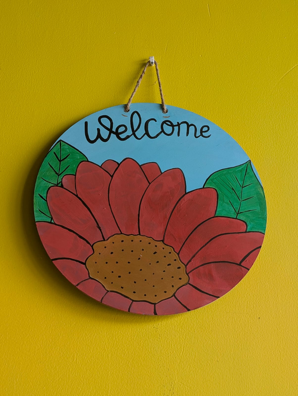 The Gerbera Daisy Welcome Plate