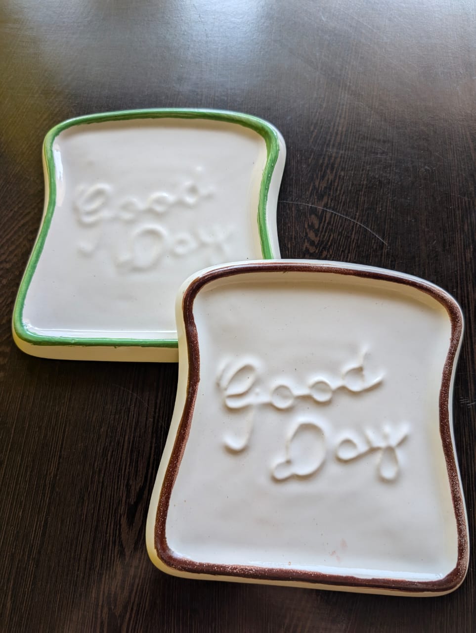 "Good Day Toast" Ceramic Coasters (Set of 2)
