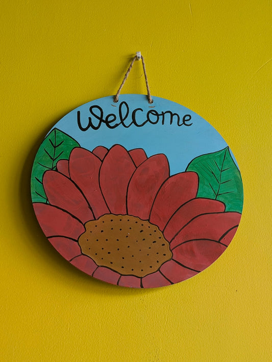 The Gerbera Daisy Welcome Plate