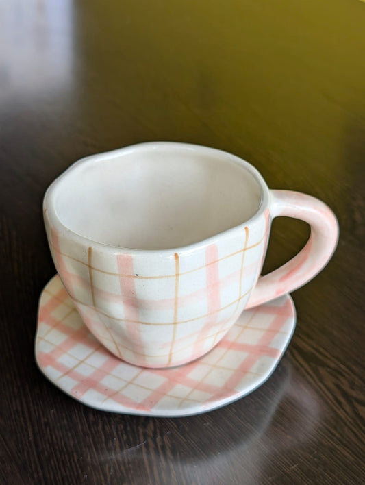 Cozy Plaid Tea Set